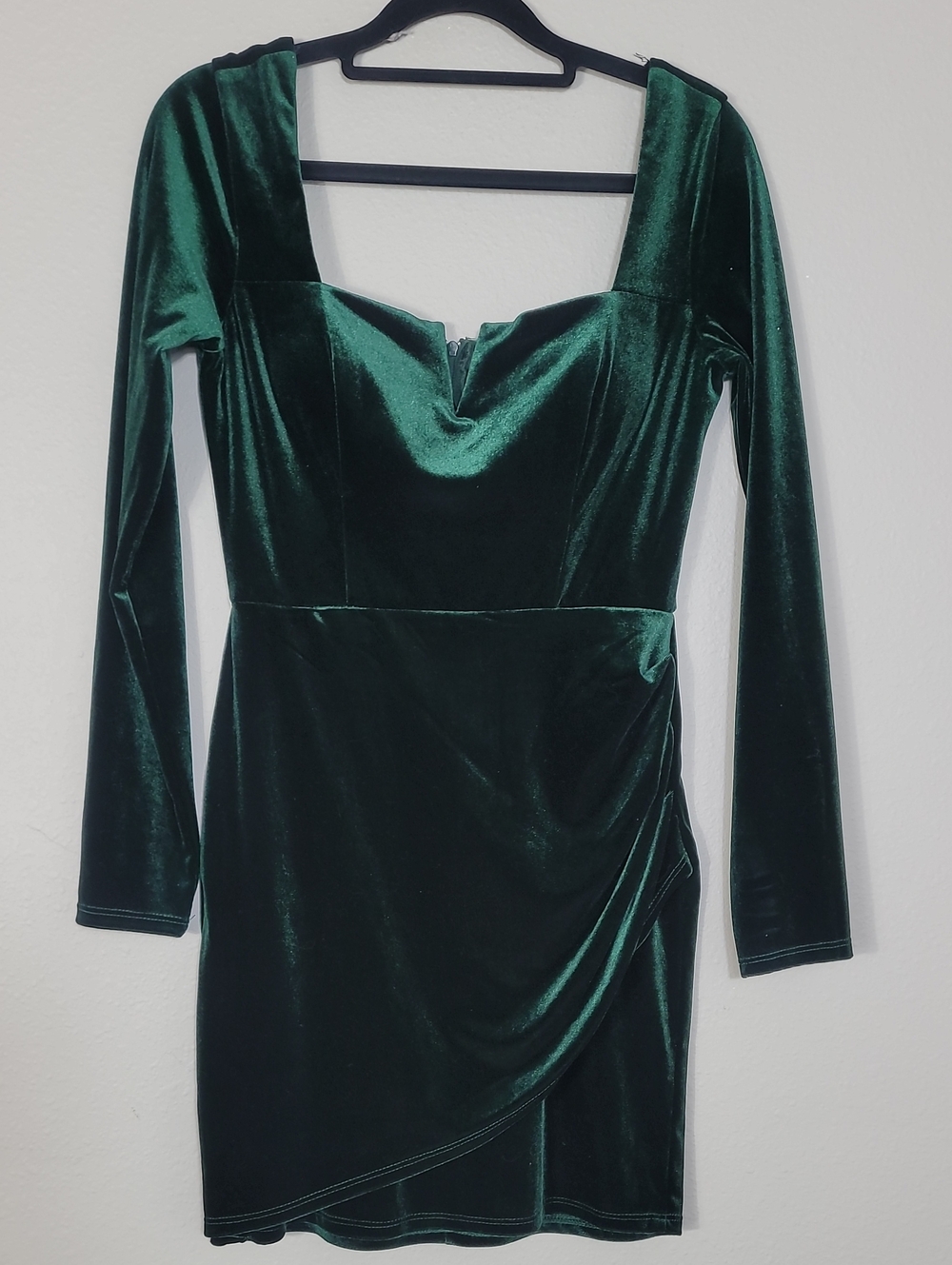 Vintage B Darlin Velvet Mini Dress Size XS/S Dark Green Christmas Whimsigoth